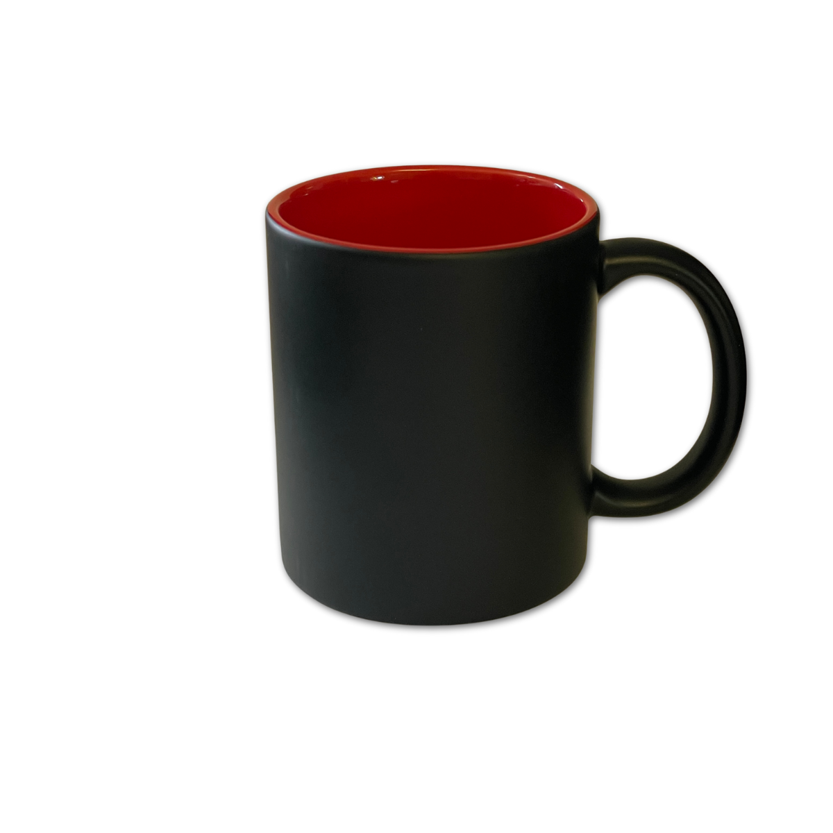Tasse aussen schwarz matt - innen farbig glänzend - direkt lasergravierbar - unterschiedl. Farben