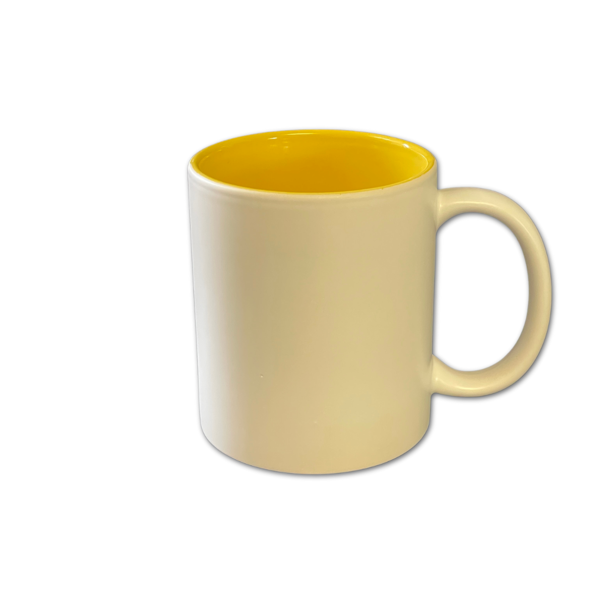 Tasse aussen weiss matt - innen farbig glänzend - direkt lasergravierbar - unterschiedl. Farben