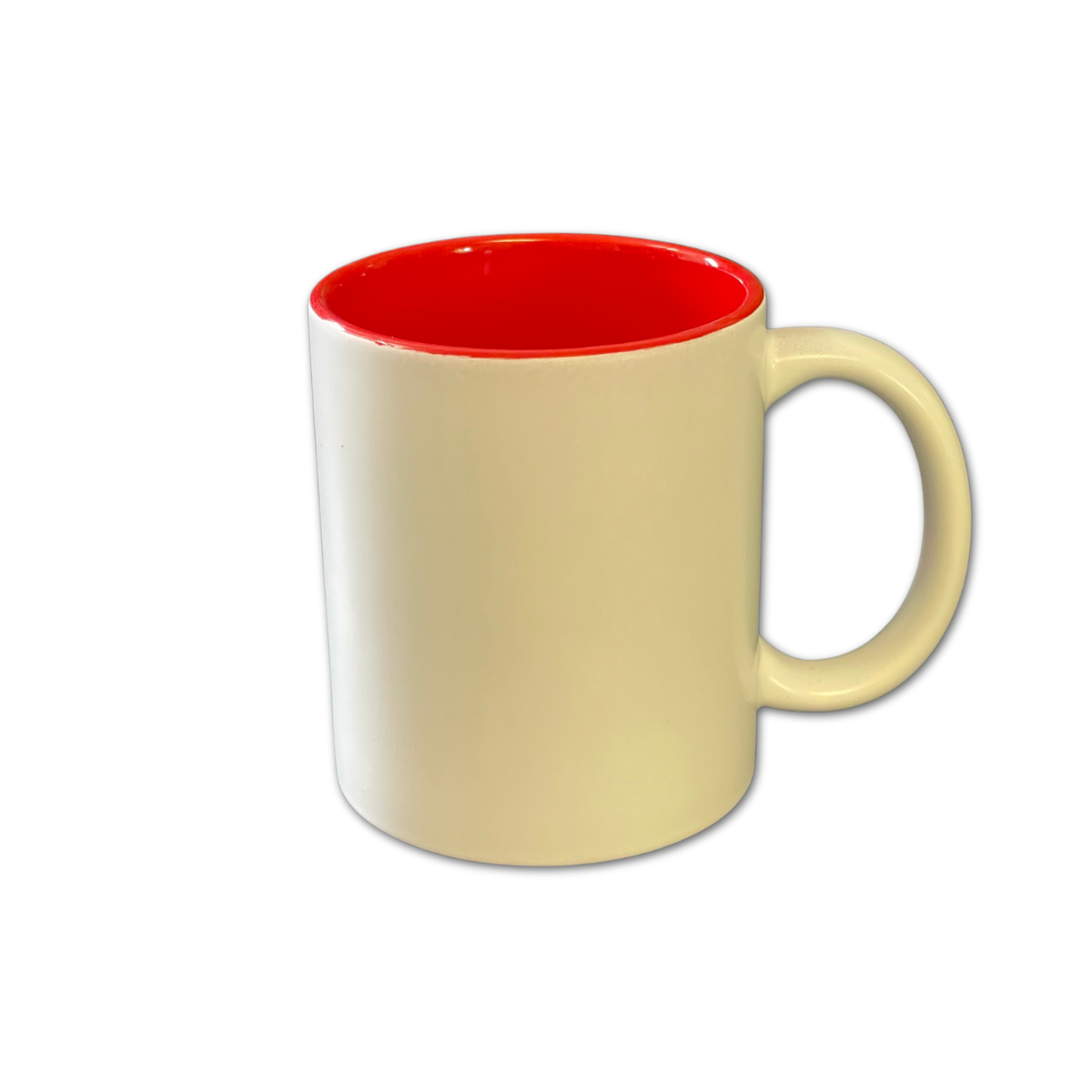 Tasse aussen weiss matt - innen farbig glänzend - direkt lasergravierbar - unterschiedl. Farben