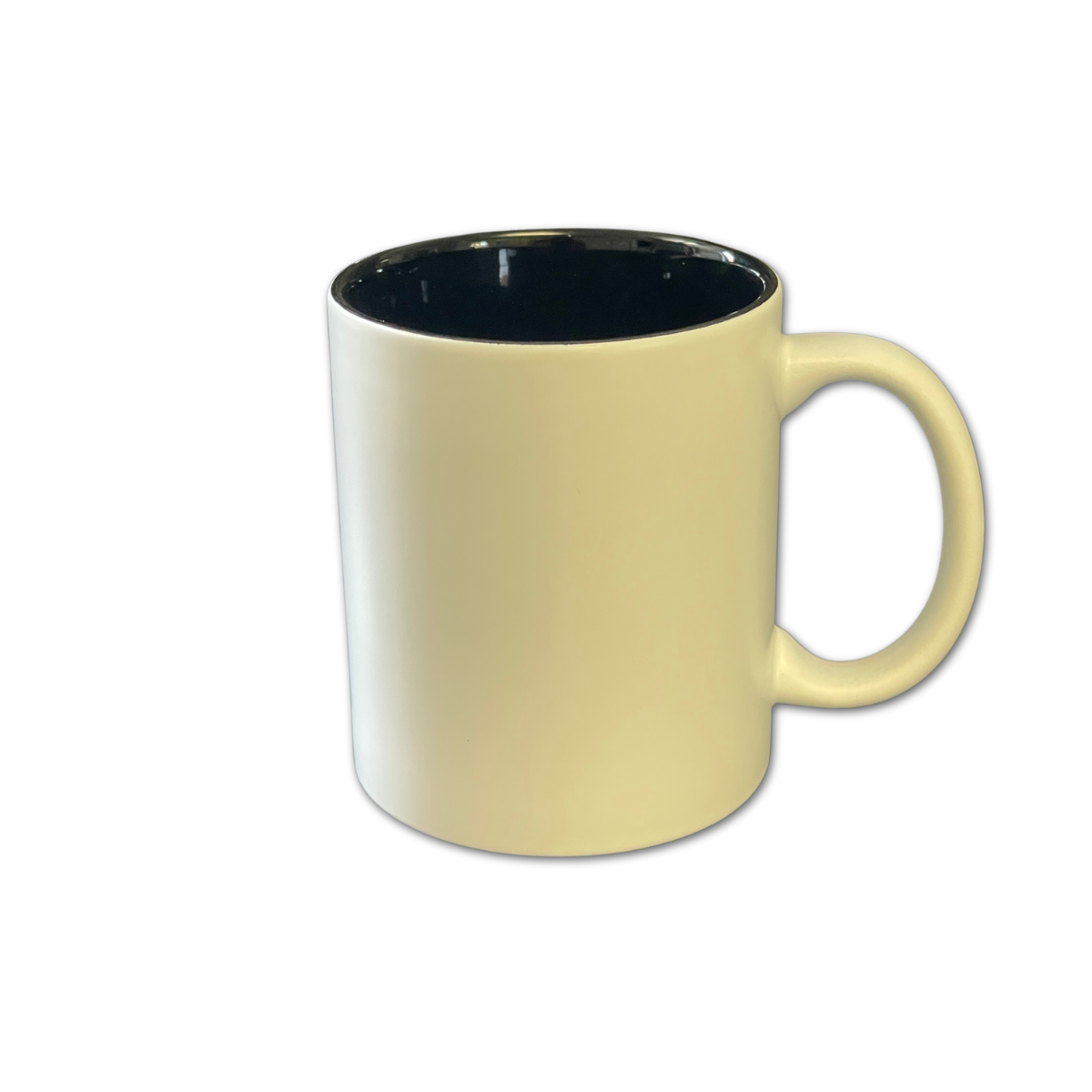 Tasse aussen weiss matt - innen farbig glänzend - direkt lasergravierbar - unterschiedl. Farben