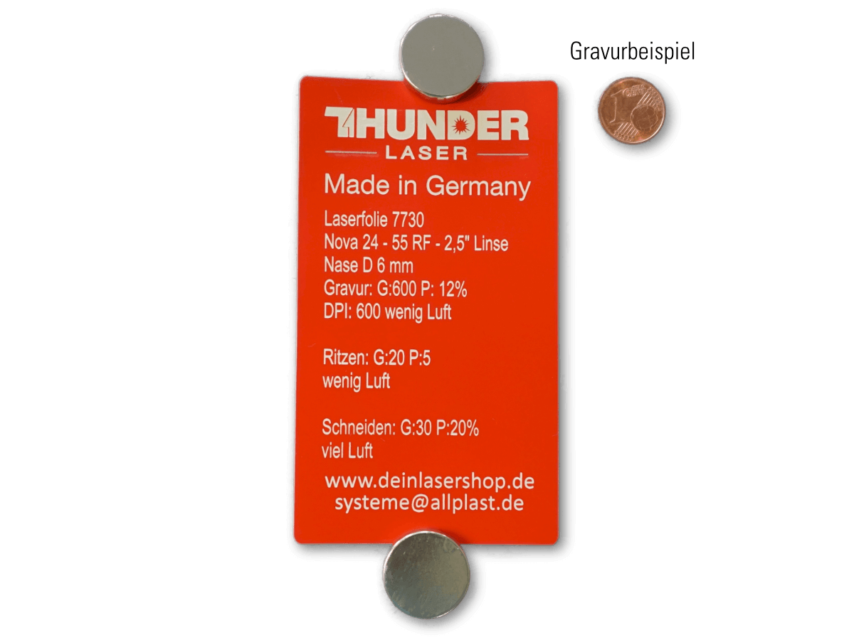 Laserfolie - Dicke 0,2mm - selbstklebend