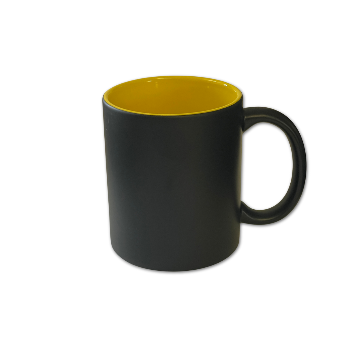 Tasse aussen schwarz matt - innen farbig glänzend - direkt lasergravierbar - unterschiedl. Farben