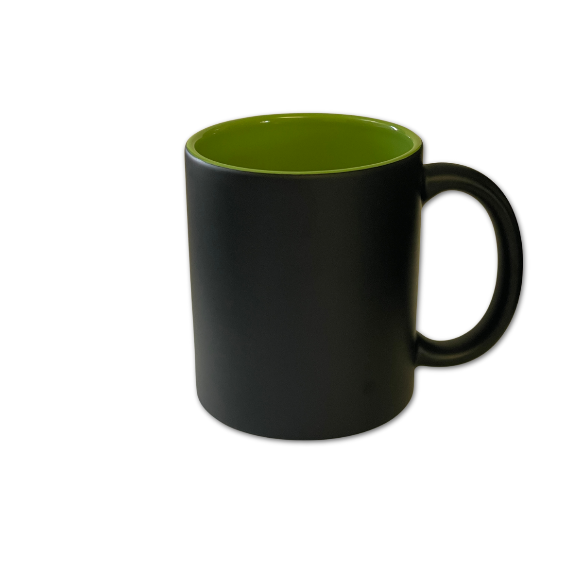 Tasse aussen schwarz matt - innen farbig glänzend - direkt lasergravierbar - unterschiedl. Farben