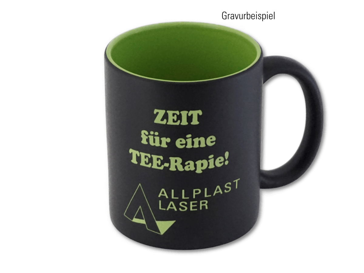 Tasse innen farbig direkt lasergravierbar - unterschiedl. Farben